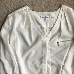 White Calvin Klein Blouse